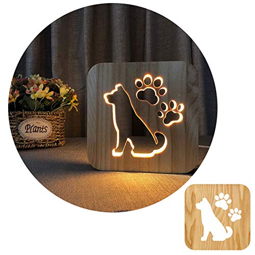 Preisvergleich Produktbild Geschnitztes Nachtlicht, MQUPIN Hundeschreibtischlampe, LED-Tischlampe USB Power Cartoon Nachtlicht-Schreibtischlampe, Home / Schlafzimmer Dekorlampe oder Geburtstagsgeschenke (Hund)
