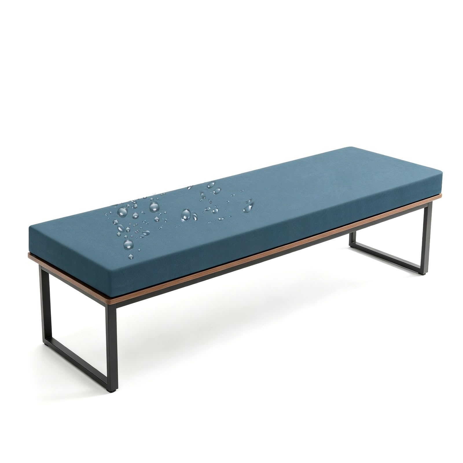 Coussin Banc Antidérapant Épais 6cm Résout le Manque de Confort des Chaises de Jardin en Bois