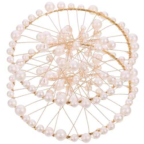 CLISPEED Accesorios de Fotografía para Uñas 2 Piezas Anillo de Perlas Decorativas Blancas para Estudio Fotográfico Accesorios Decorativos para Joyería y Sesiones de Fotos Interiores y