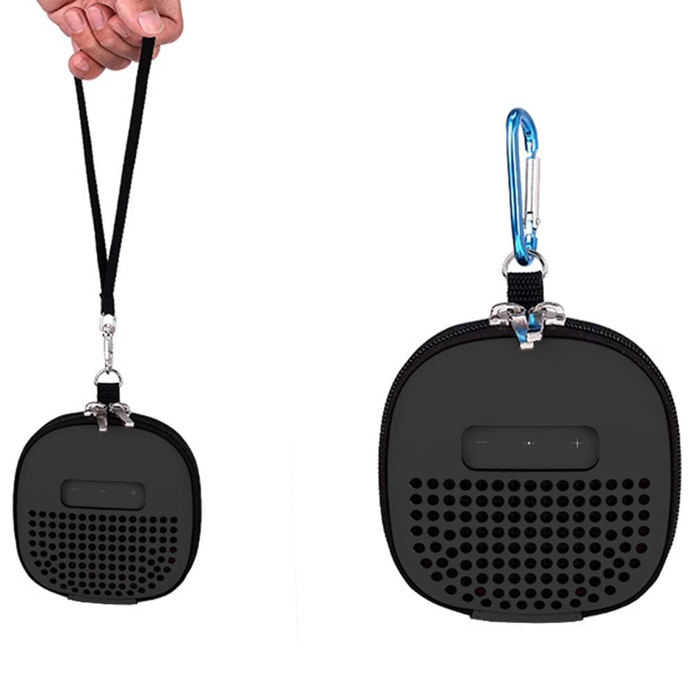 Subtel Custodia Rigida Per Bose SoundLink Micro – Borsa Protettiva Con Gancio E Cerniera – Antigraffio, Anticolpo Per Cassa Bluetooth, Nero - 3