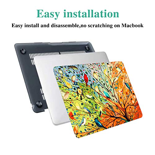 Ymix  Plastic Cover Snap On Hard Protective Case For Macbook Air 13"(A1466 & A1369) , #Birds In Spring #TOP3