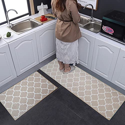Image of HomeCloud Rectangular Kitchen Mat | Anti-Slip, Soft, Washable, Printed Designs for Floor, Kitchen & Room (6mm Thick) Pack of 2 Contain (1 Large (41 X 122 Cm) 1 Small 41 X 61 Cm)