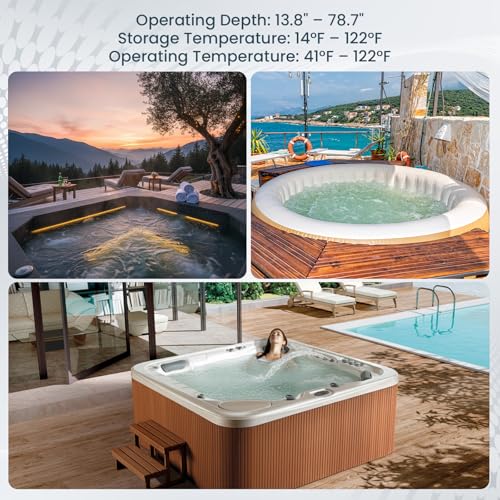 Image of Cordless Handheld Spa Hot Tub Vacuum Cleaner, Rechargeable Small Pool Vacuum for Sand & Debris, Telescopic Pole up to 65 inch, 90 Mins Runtime Cleaner for Hot Tubs, Small Above Ground Pools