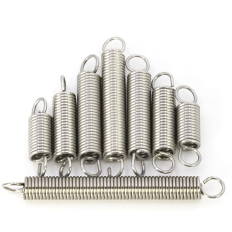 10pcs 0.6mm Stainless Steel Tension Spring Extension Spring Outer Diameter 6mm, Length 20-60mm(40mm,6MM_0.6MM)