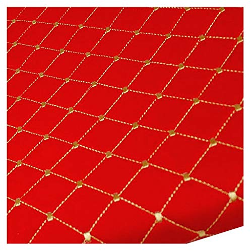 Tissu PVC matelassé rouge 140cm imperméable et résistant pour siège de voiture
