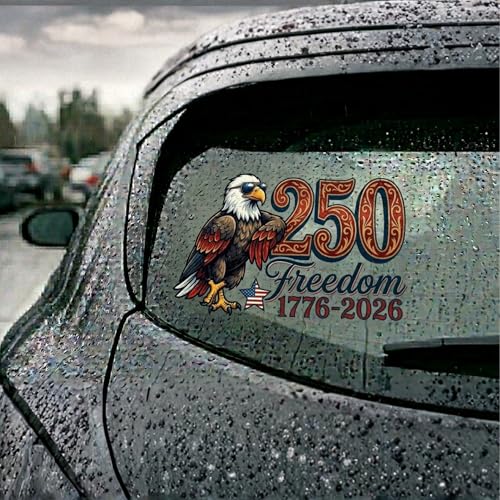 Image of 2-Piece Freedom Eagle 1776-2026 Patriotic Car Decal