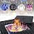 PHI VILLA 4-Piece Outdoor Swivel Rocker Chairs Set with Fire Pit Table, Rattan Patio Furniture Set Supports 350lbs, with 2 Rocking & Swivel Chairs, 1 Coffee Table, and 1 Fire Pit Table