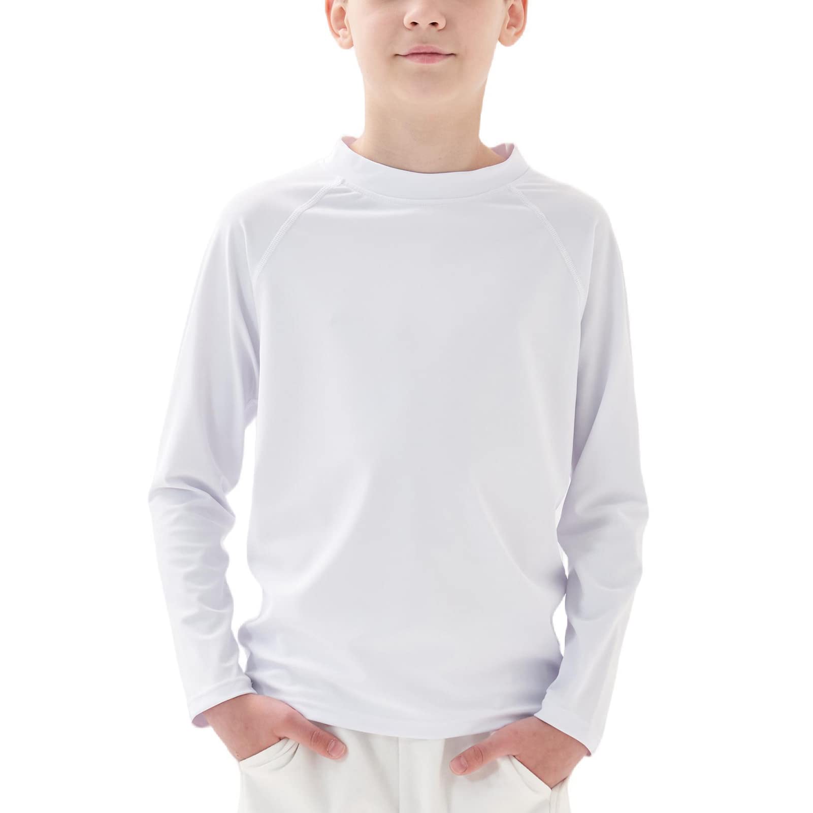 Boys Rash Vest Long Sleeve UPF 50+ Kids Sun Protection Swimwear Quick Dry Rash Guard