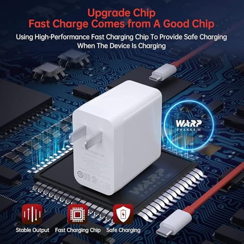 Image of 65W PD Charger for Xiaomi Redmi 13C 5G / 13 C Charger Original Adapter Like Quick Dash Warp Dart Flash Super Vooc Fast Charger with 1M Type C to Type C USB Cable (OPD2, Red)
