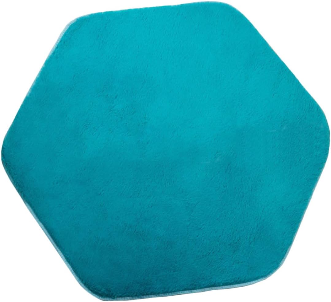 Hexagon Plush Rug Pad for Play Tent Decorative Floor Carpet Soft Mat for Room for Nursery Playroom and Living Room Decor