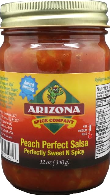 Salsa Peach Perfect, Dulce y Picante, 12 oz