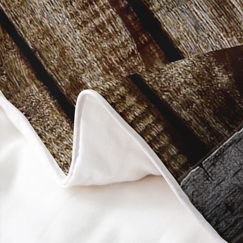 Housse de couette Texas marron pour une chambre style chalet en bois rustique - 6