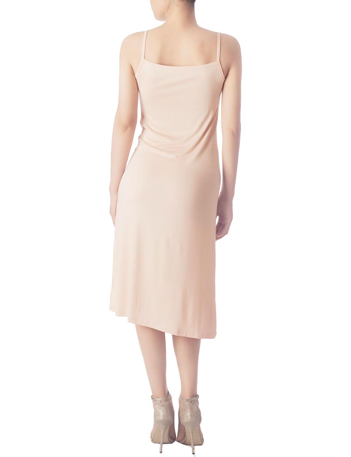 iB-iP Femme Modal Bretelle Spaghetti Longueur Genou Décontracté Fond De Robe