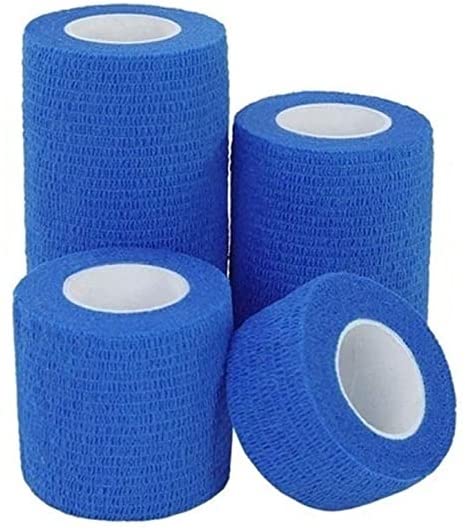 A-TAPE Cohesive Crepe Bandage, Elastic Self Adhesive Tape for Sports Injury, Strain, Knee & Wrist, Ankle Sprains & Swelling (2.5 cm, 5 cm, 7.5 cm & 10 cm X 4.5 mtr- Pack of 4) Blue (B0B68QK269) Amazon Price History, Amazon Price Tracker