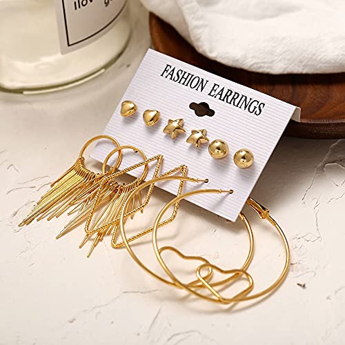 Image of Shining Diva Fashion Stylish Combo Metal Earrings for Women and Girls