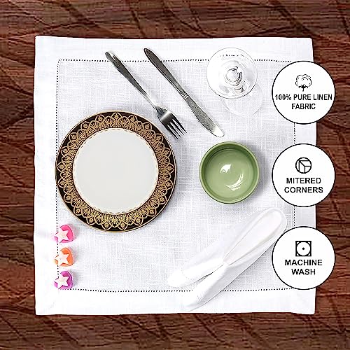 Servilletas de Tela Cuadradas Blancas 16x16 Inch Pack 12 miniatura 6