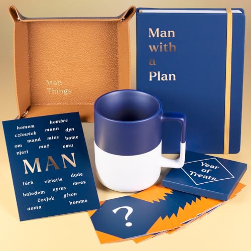 Luxe England Gifts Keepsake Box for Men, 4 Piece Luxury Gift Basket