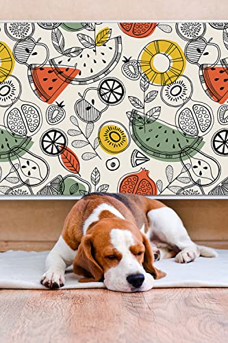 Tapis décoratif cache radiateur vert 110x60cm finition premium