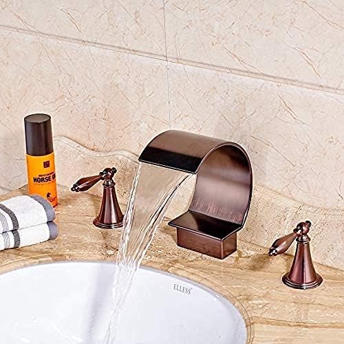 Mitigeur d'évier cascade en bronze huilé rouge robinet haut de gamme