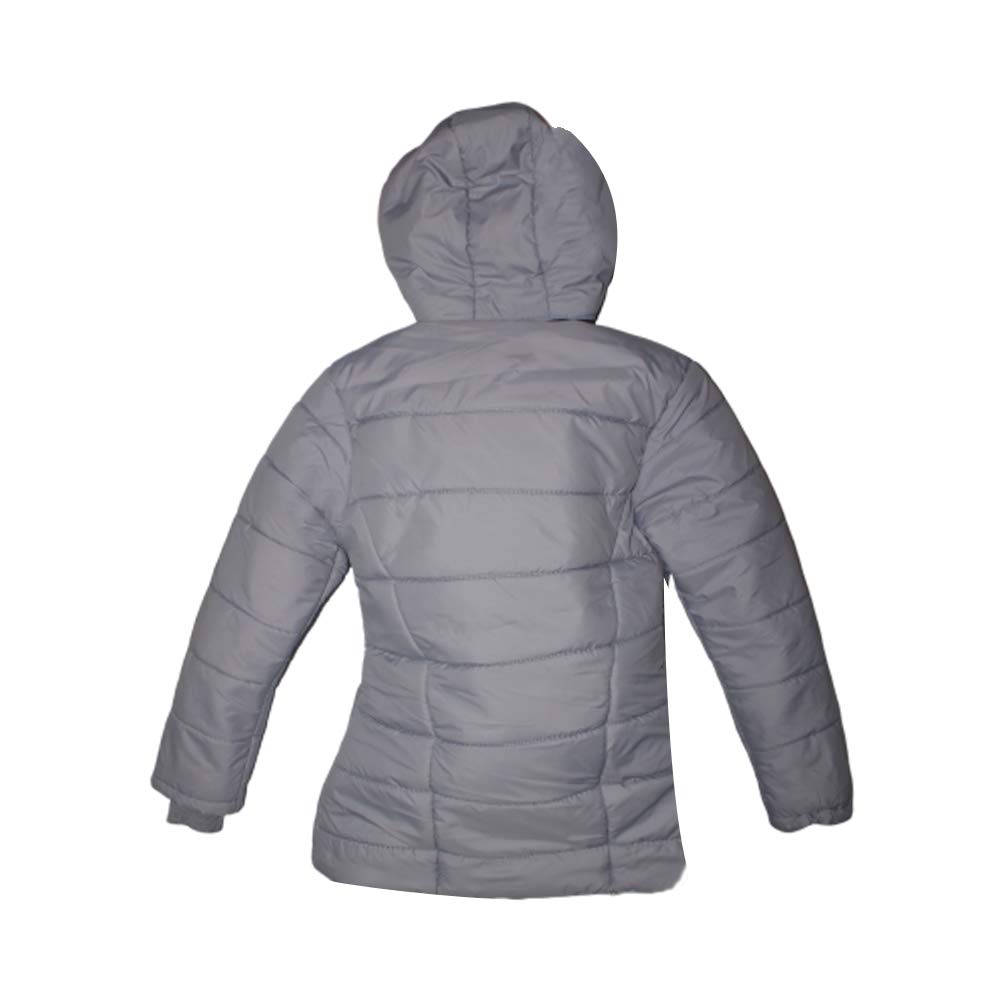 Malvina Kid's Girl's Winter Wears Full Sleeve Hooded Jacket (Grey,9-10 Years) 1