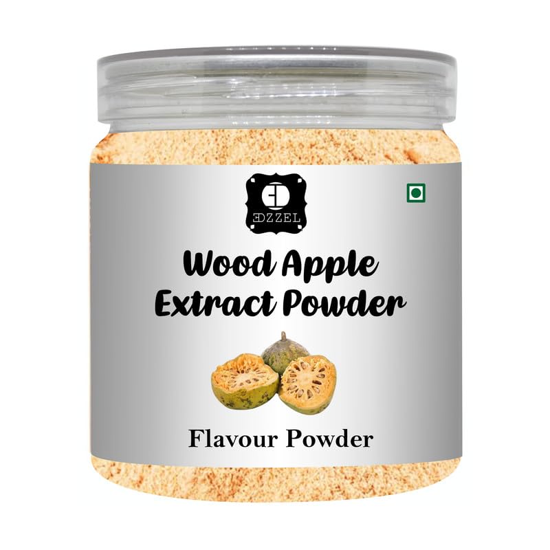 EDZZEL Dried Wood Apple Extract Powder | Fine Powder for Culinary Recipes, Beverage Blends, Baking, Dessert Mixes &amp; Food Preparation | Versatile Kitchen Ingredient