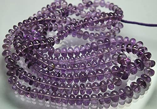 Améthyste du Brésil naturelle rondelles lisses 6.5-9mm de qualité supérieure pour bijoux