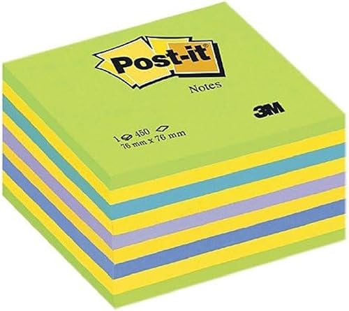 Miniatura 4 de Post-it Notas Cubo, azul pastel, 1 bloc, 2.992 in x 2.992 in, 450 hojas Notas extra adhesivas para paredes, monitores y nevera