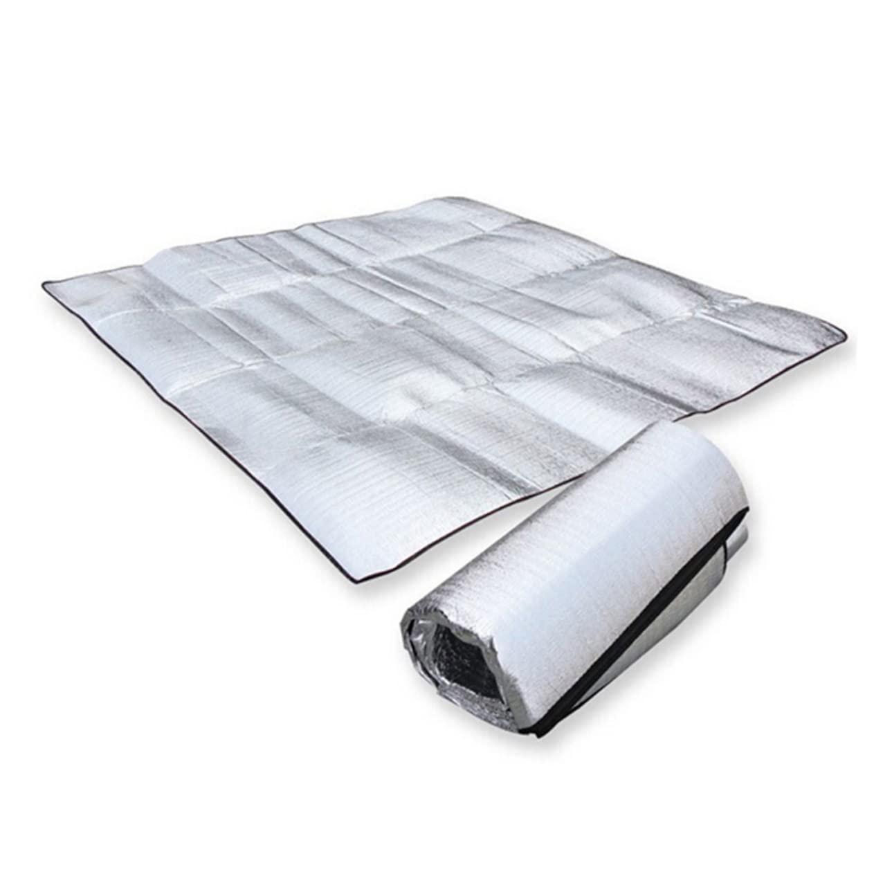 WHAMVOX 200x150cm Camping Sleeping Pad Waterproof Aluminum Foil Folding Mat for Outdoor Kneeler Double-Sided Protection Eva Material
