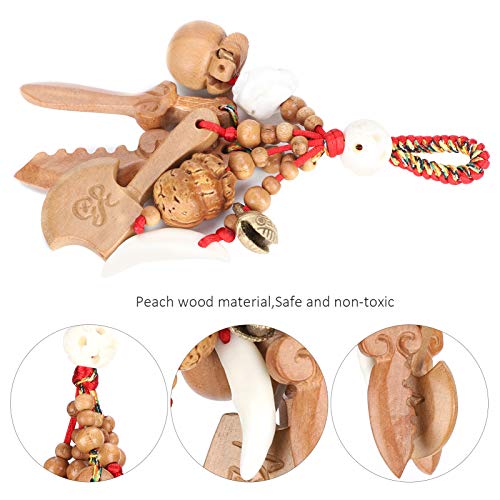 Decoração de chave, pingente de madeira, cofre bonito para mulheres e crianças