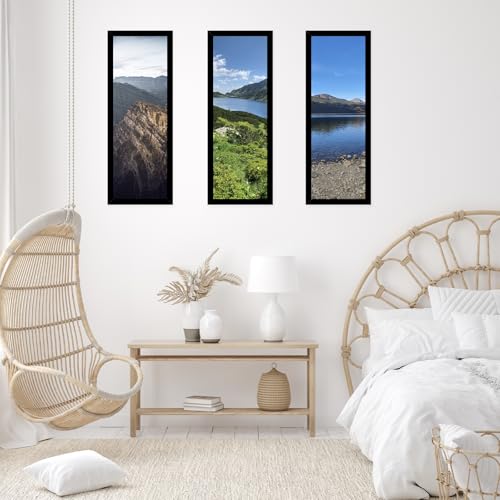 Image of JCJMY 13.5x40 Picture Frame Black for Poster Photo Panoramic Picture, Horizontal and Vertical Formats for Wall Hanging, 13.5 x 40 inch Wall Gallery Photo Frame for 13.5 by 40 Photos Posters,Black