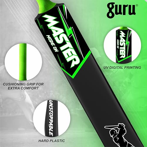 Image of guru Plastic Bat, Plastic Cricket Bat Full Size Hard Heavy Duty Cricket PVC /Plastic Cricket Bat (800-850 g)