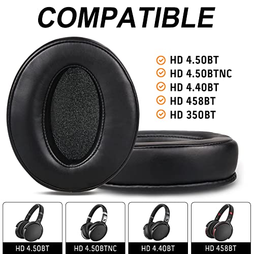 Replacement Heaphone Ear Pads Cushions For Sennheiser Hd4.50Bt Hd4.50Btnc Hd4.40Bt,Headset Earpads For Sennheiser With Durable Leather And Comfortable Sponge-Black Color #TOP1