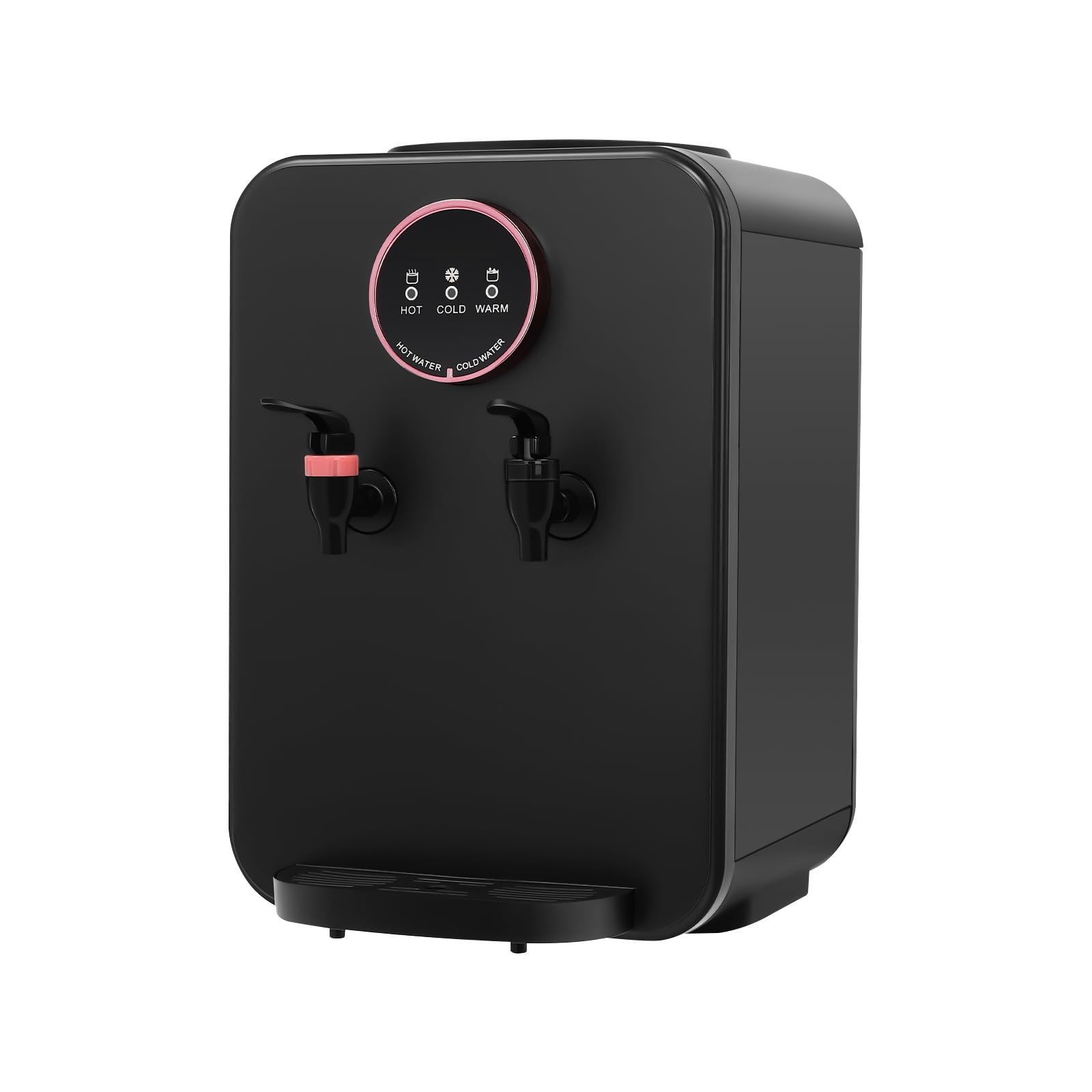 Countertop Water Dispenser Top Loading Freestanding Hot and Cold Water Compact Design Ideal for Homes, Kitchens, Offices (Black)