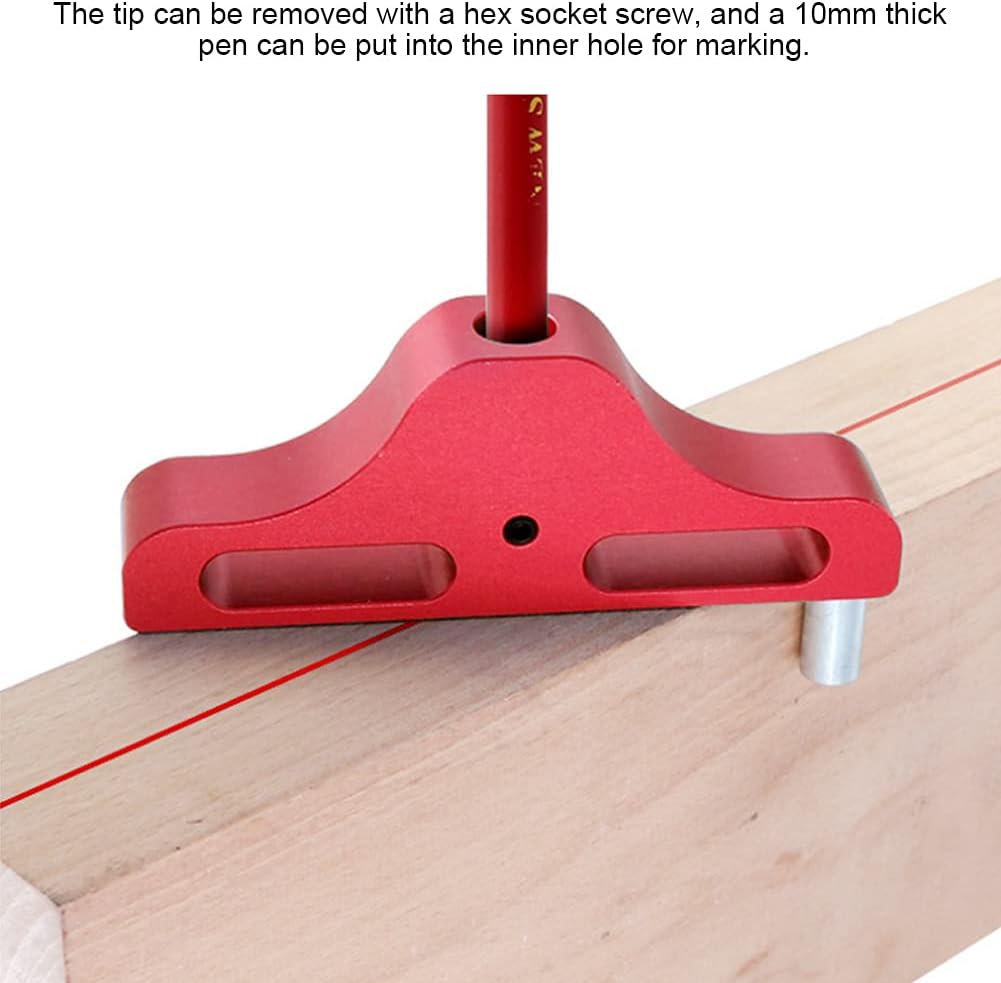 Aluminum Woodworking Scriber for Centerline Marking - Woodworking Tools Accessories Scribers, Scribing Tools.(Red)