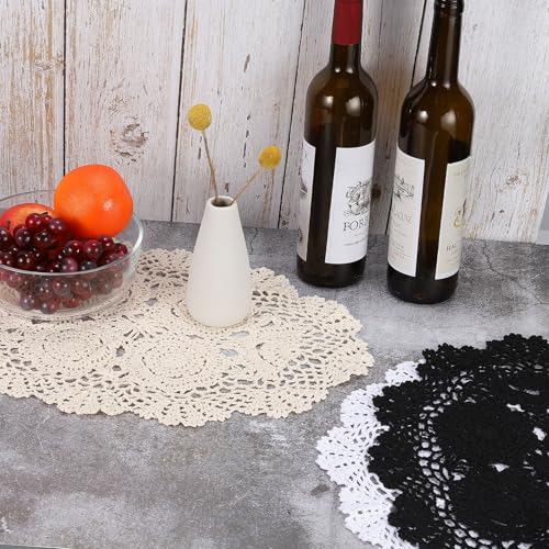 Napperons en coton anti-rayures noirs pour protéger la table de repas