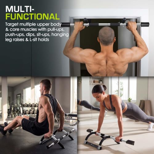 Image of ProsourceFit Foldable Pull Up Bar /Doorway Trainer for Multi Use Fitness & Home Gym Exercise