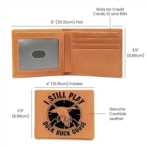 Hunter Gift I Still Play Duck Duck Goose Leather Wallet3