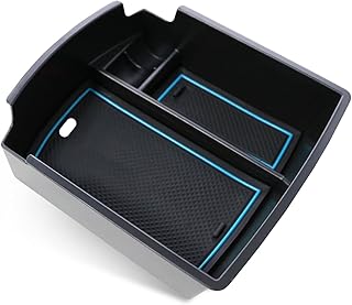 DEHIWI Caja de Almacenamiento Consola Central Caja De Almacenamiento para Reposabrazos De Coche para K&ONA 2018-2020, Contenedor De Control Central para Vehículo, Interior Automático (Color : Azul)