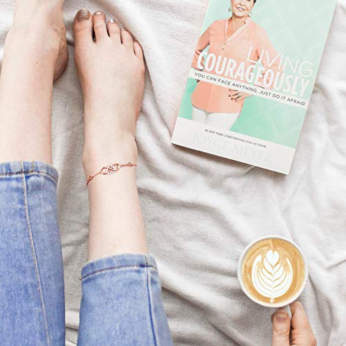 Blinggem Anklet Bracelets For Women Infinity Heart Charm Rose Gold Plated 925 Sterling Silver Cz Infinity Heart Rose Gold Anklets For Women Birthday Christmas Anniversary Valentine's And Mother's Day Gifts For Women Wife Mom Girlfriend Daughter Friend Her #TOP4