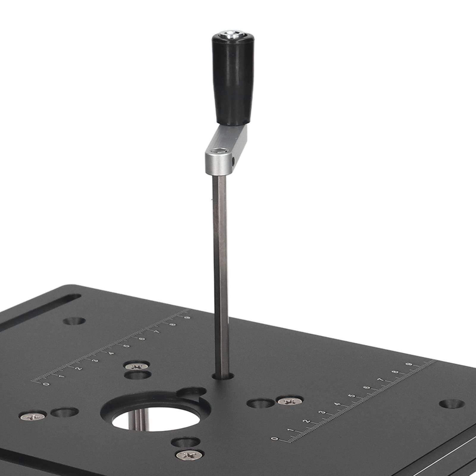 Kadimendium Router Lift Sollevamento Manuale Router Lift System Kit Router Table Saw Insert Base Plate Router Lift Base per Piccole Macchine Taglio (Nero)
