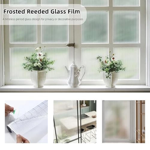 Vinilo decorativo para ventana 3D 55x200 cm blanco miniatura 3