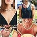 ATIMIGO White Puka Shell Hawaiian Cowrie Shell Pearl Beach Choker Handmade Adjustable Summer Clavicle Necklace Surfer Jewelry for Women & Men