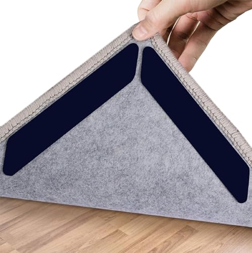 Aderência de tapete, pinças laváveis reutilizáveis para tapetes, almofadas antiderrapantes de dupla
