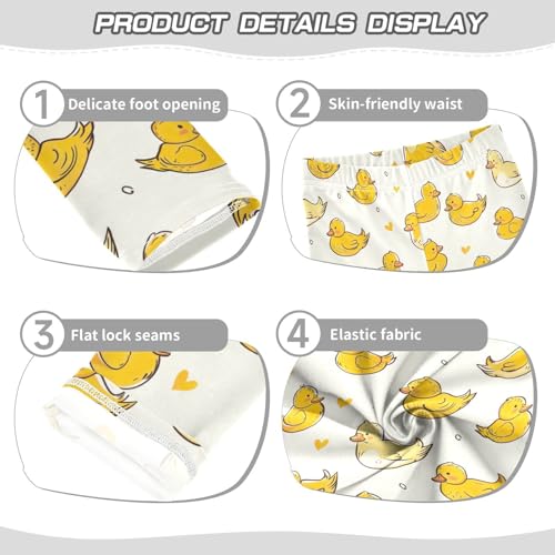 Kids High Waist Cute Yellow Rubber Duck Leggings for Toddler Girls 4T 202b53943