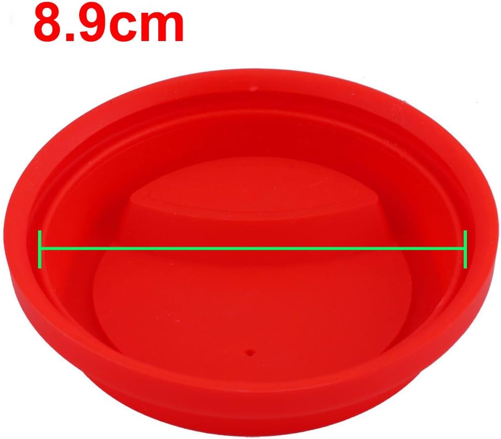 Sourcingmap Silicone Family Round Shaped Resuable Sealed Mug Lid Tea Coffee Cup Cover Red - Image 5