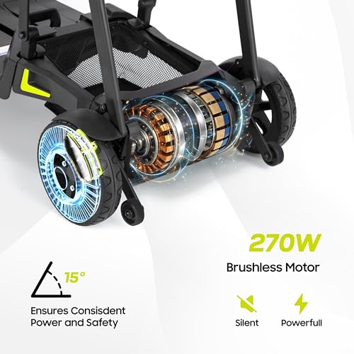 DECOMIL Aviro S1 Lightweight (39 lbs) Foldable Mobility Scooter for Adults – 20-Mile Range, Dual 10Ah Lithium Battery, 270W Motor, 20-Mile Range, 265 lbs Capacity, All-in-One Design