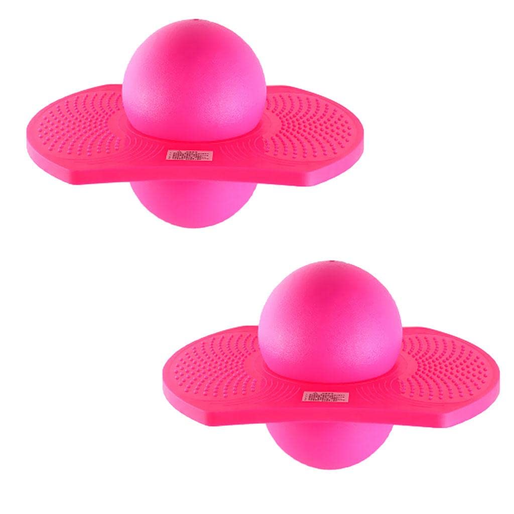 ATORSE 2Pcs Outdoor Hopper Balance Jumping Bouncy Pogo Ball Sports Fitness Pink-image-29