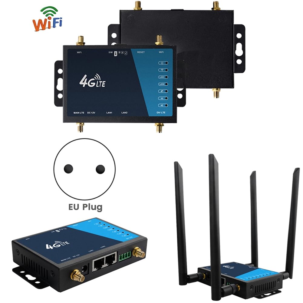 Router WiFi 4G Router Wireless WiFi A Banda Larga 4G di Livello Industriale Router 4G LTE CPE con Slot per Scheda SIM Antenna-Spina UE Durevole Facile da Installare Facile da Usare