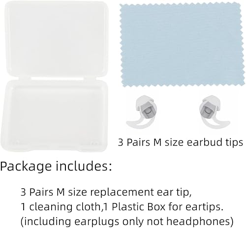 Miniatura 6 de Juego de 3 pares de puntas de silicona de repuesto de tamaño M para auriculares compatibles con Bose Qc20 Qc30 IE2 SoundSport IE3 SIE2i