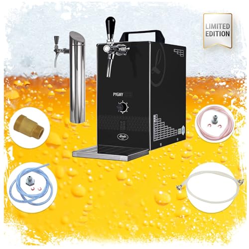 ich-zapfe Ensemble Complet - Tireuse a Biere avec Pompe à Membrane - PYGMY 25/K Limited Edition Machine a Biere, Pompe a Biere 1 Ligne, 35 litres/h, avec Colonne à bière, tête de Distribution: sans